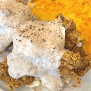 Chicken & Gravy Biscuit Benedict