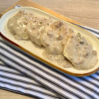 Biscuits and Sausage Gravy (serves 10)